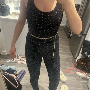 Black Polka Dot Jumpsuit